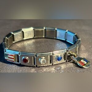 Y2K USA Italian charm bracelet